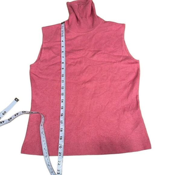 Dana Buchman Womens MP 100% Cashmere Pink Turtleneck Sleeveless Sweater Tank Top - Picture 8 of 10